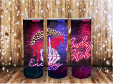 Load image into Gallery viewer, Neon Bad@$$ Bi*ch Energy Leopard Tumbler