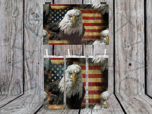 Load image into Gallery viewer, Distressed Eagle Flag Tumbler