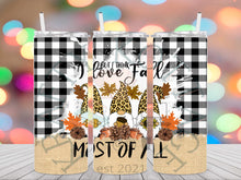 Load image into Gallery viewer, Fall Gnome Tumbler