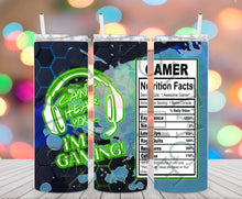 Load image into Gallery viewer, Gamer Facts Tumbler