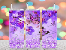 Load image into Gallery viewer, Purple Butterfly Tumbler