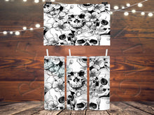 Load image into Gallery viewer, Skulls and Flowers Tumbler
