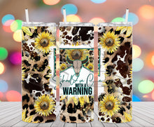 Load image into Gallery viewer, Sunflower Cow Warning Tumbler