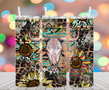 Load image into Gallery viewer, Sunflower Skull Tumbler