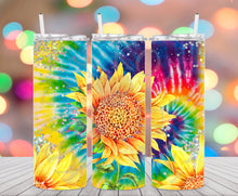 Load image into Gallery viewer, Sunflower Tie-dye Tumbler