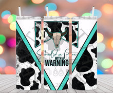 Load image into Gallery viewer, Turquoise Warning Tumbler