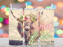 Load image into Gallery viewer, Wild and Free Highland Cow Tumbler