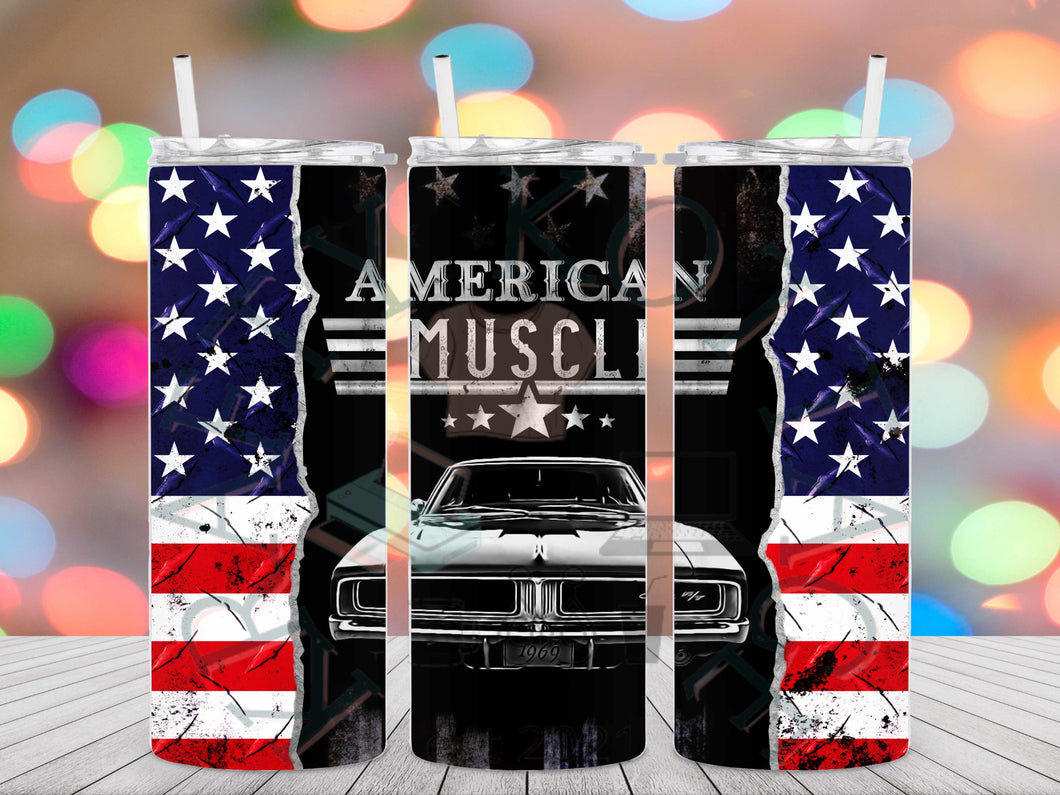 American Muscle Black Tumbler